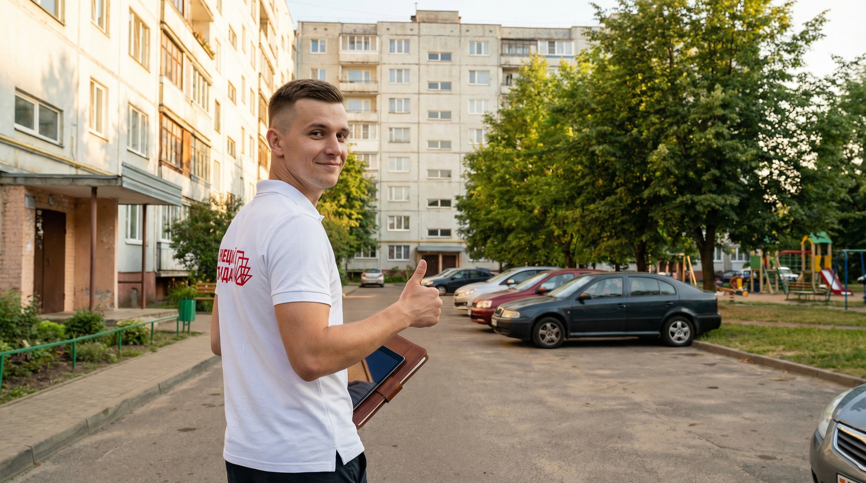 Замерщик уезжает